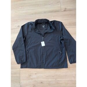 Trimark Toba Packable Jacket Mens 3XL Black Windbreaker‎ Full Zip New With Tags